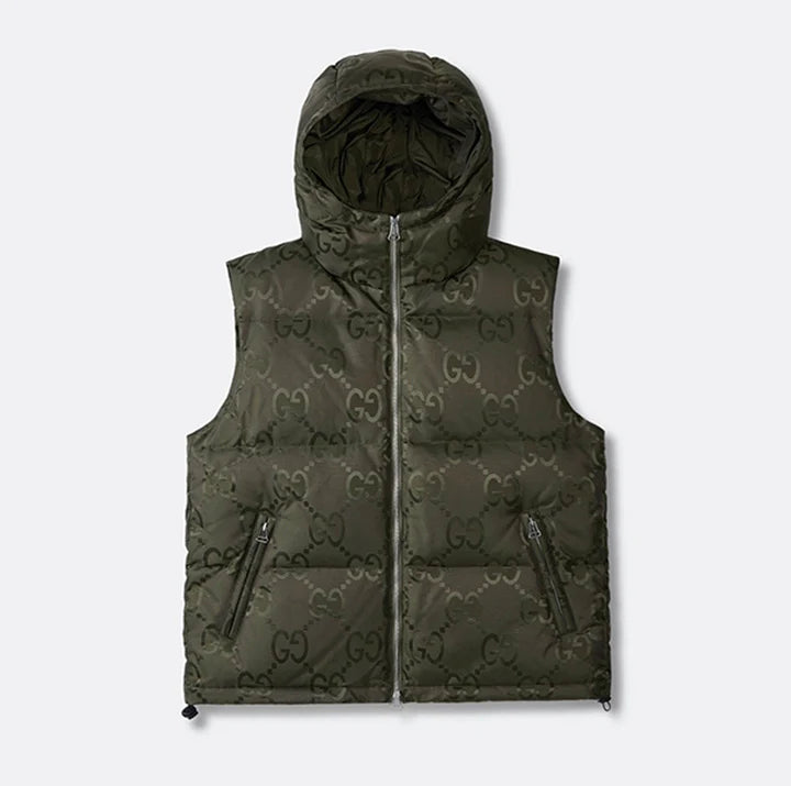 Veste GG jumbo sans manche kaki