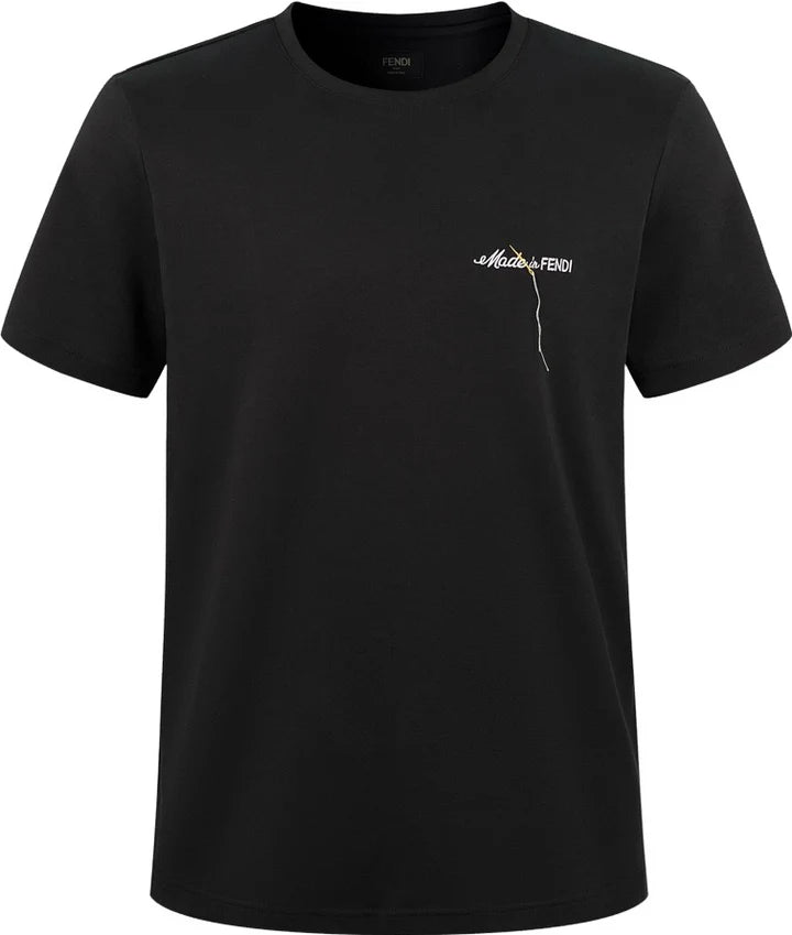 T-shirt en coton noir FF
