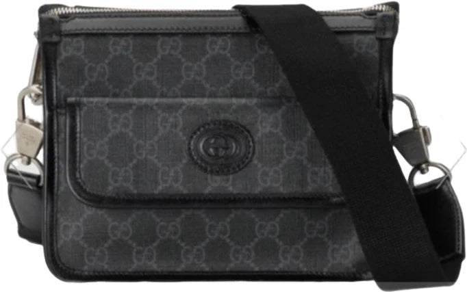 Sacoche Gg detail en cuir facture