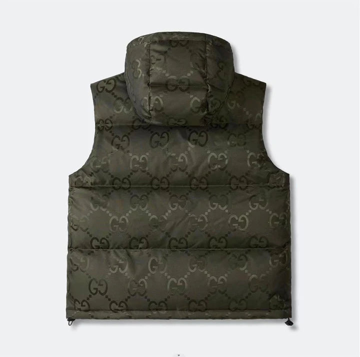 Veste GG jumbo sans manche kaki