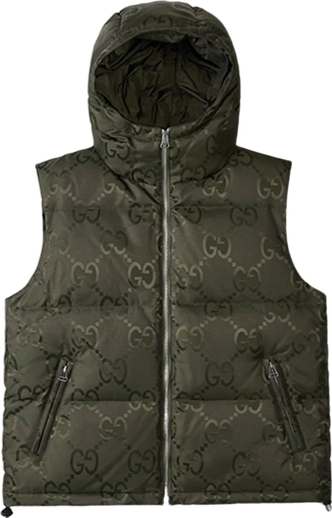 Veste GG jumbo sans manche kaki